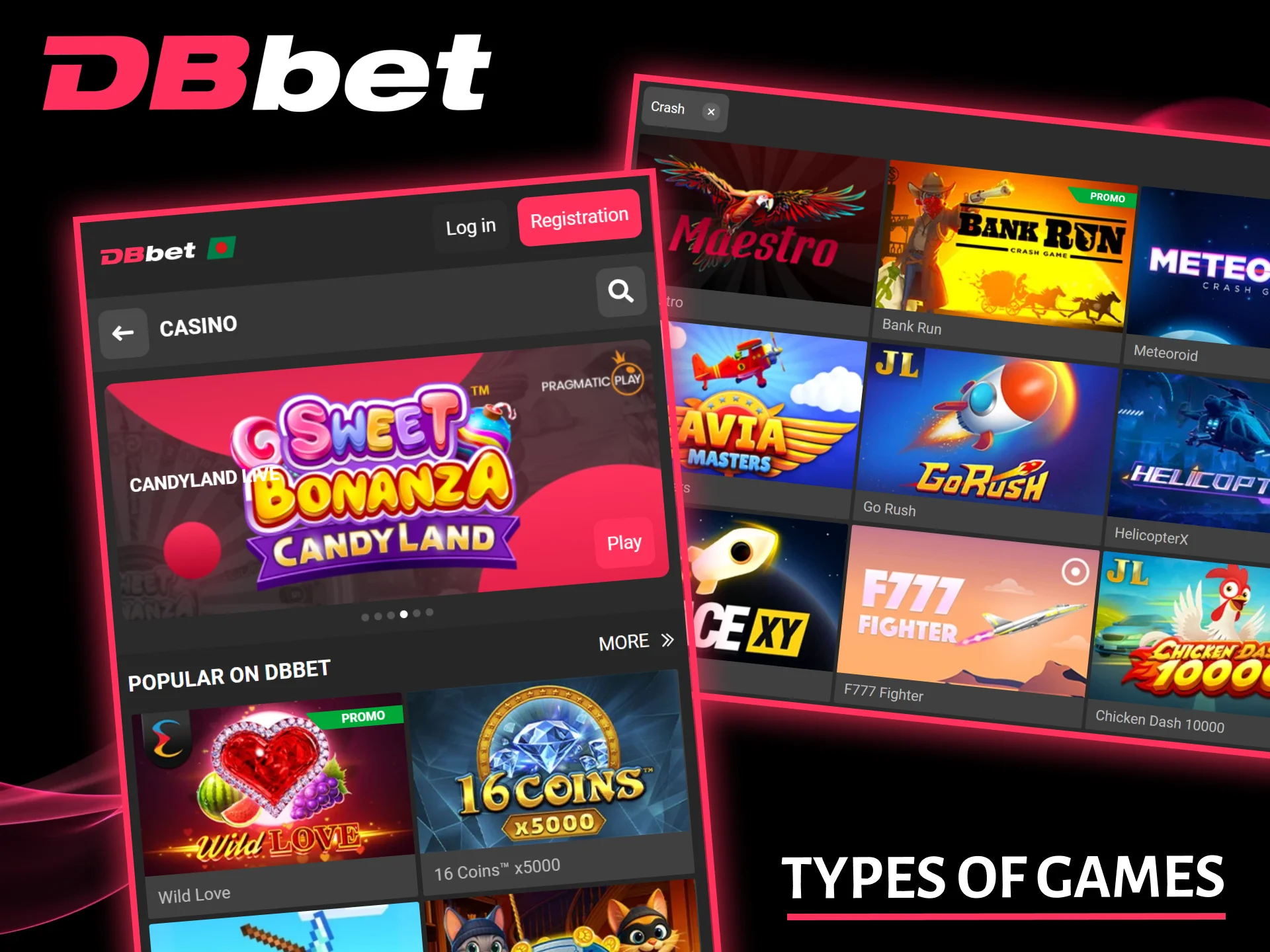 Discover slots, table games, and more at the diverse DBbet casino.