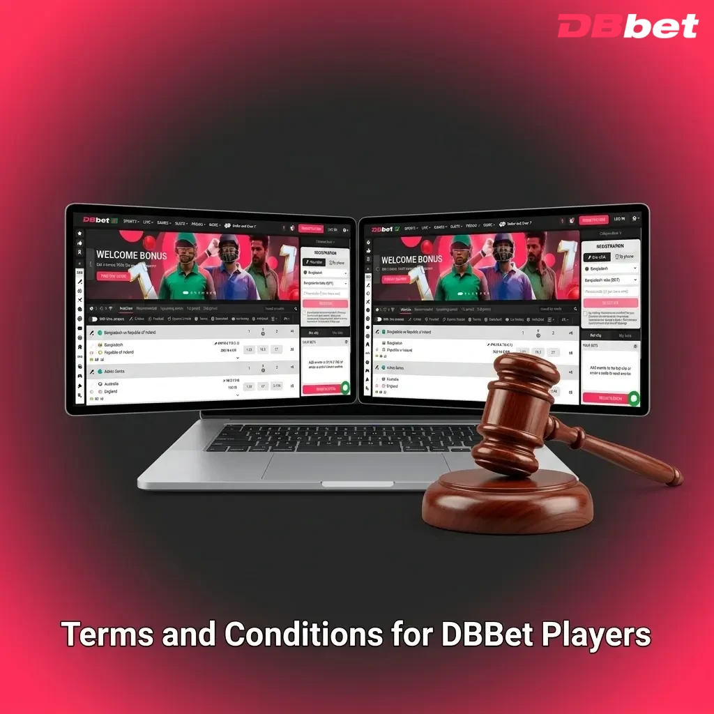 DBBet terms and conditions for Bangladesh players covering age rules, accounts, bonuses, and withdrawal verification requirements